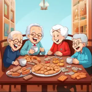 Seniors enjoying Shortbread