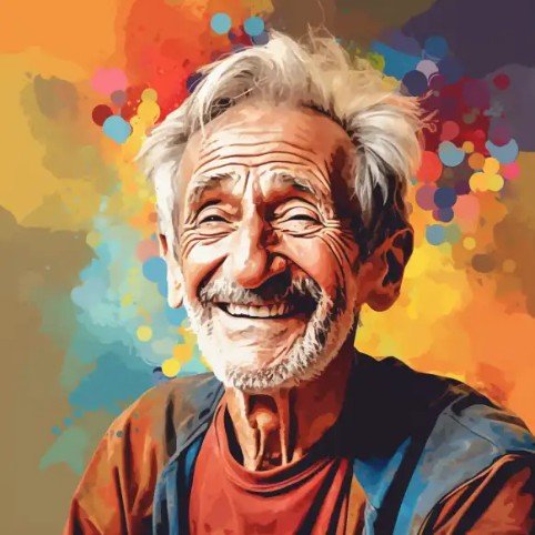 Senior man enjoying a quality life.