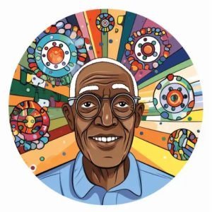 Senior man with Glaucoma
