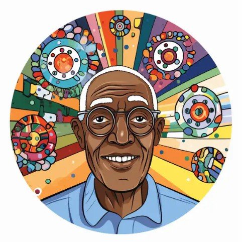 Senior man with Glaucoma