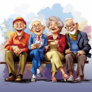 seniors enjoying a laugh