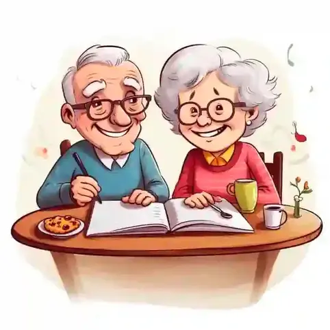 Seniors enjoying National Letter Writing Day