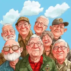 Senior men on Vietnam War Veteran Day