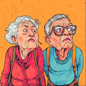 Two seniors on National Pass Gas Day.