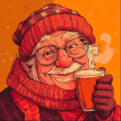 Senior woman enjoying a hot toddy.